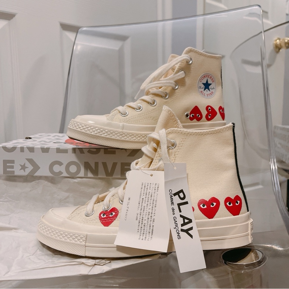 NWT ❤️ Converse Comme des Garcons PLAY Chuck Taylor All Star 70 High Multi Heart